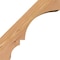 Ekena Millwork 5 1/2"W x 10"D x 10"H Balboa Smooth Knee Brace, Western Red Cedar BRC06X10X10BOA00SWR - alternate 2